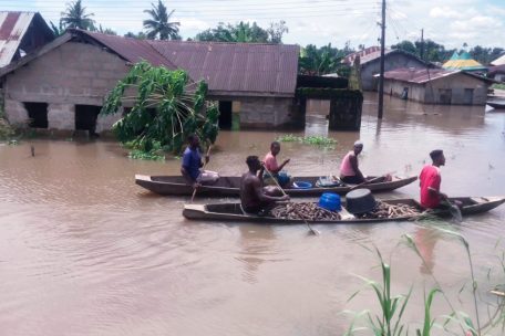 Verluste und Schäden: Extremwetter-Ereignisse, wie hier im Oktober im nigerianischen Bayelsa, werden durch den Klimawandel häufiger – und heftiger