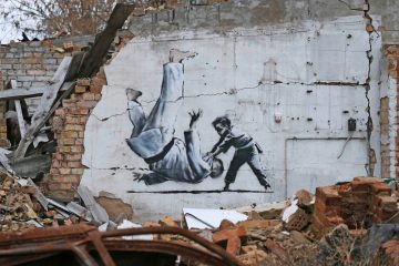 Krieg / Banksy-Werke in der Ukraine: Ein kleiner Judoka gegen Putin