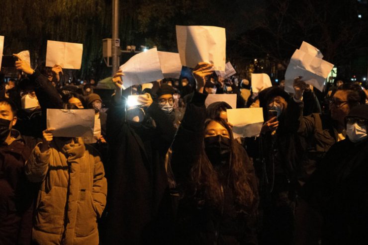 Demonstrationen / Viele Festnahmen bei Protestwelle gegen Chinas Corona-Politik
