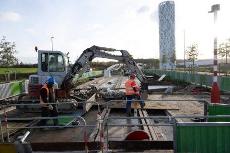 Luxemburg / Tram-Arbeiten schreiten planmäßig voran