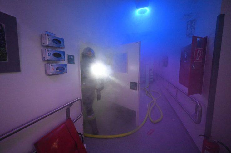Düdelingen / „Feuer in der 13“: CHEM übt die Evakuierung des Krankenhauses