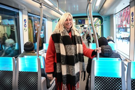 In puncto Fortbewegung setzt Patricia Eser auf den öffentlichen Transport und ist etwa zweimal die Woche mit der Tram unterwegs