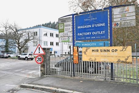 Nach der Schlie&szlig;ung blieb noch ein Outlet-Laden