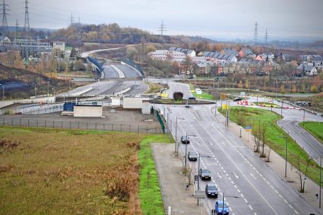 Blick aus Richtung Belval auf das Projekt Liaison Micheville