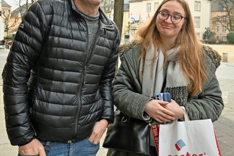 Marc und Tochter Catherine aus Warken haben keine besonderen Vorsätze für 2023 gefasst