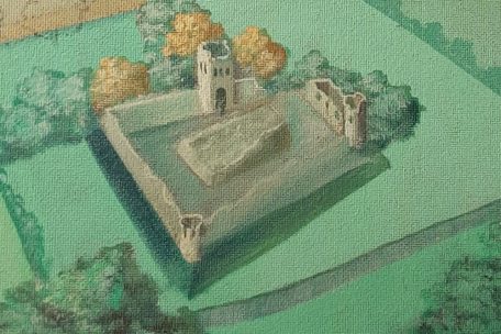 So k&ouml;nnte Berwart I ausgesehen haben: Ausschnitt eines Bildes, das auf einem alten Plan basiert