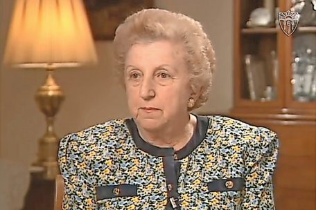 Lily Friedrich-Gelber mit 73 Jahren, während ihres Interviews für die Shoah Foundation, am 9. Mai 1996, in ihrem Haus in Hartsdale, New York