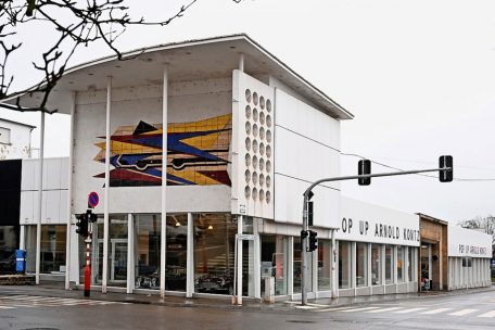 Die markante Fassade des traditionellen Kontz-Autohauses wird ebenfalls geschützt