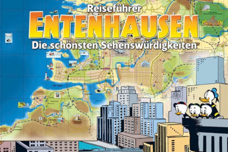 (1) Jürgen Wollina<br />
„Reiseführer Entenhausen: Die schönsten Sehenswürdigkeiten“<br />
Egmont Comic Collection, Berlin 2022<br />
49 S., 22,00 Euro