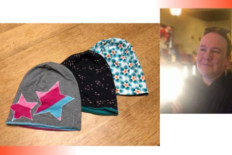 Carmen arbeitet gerne mit Stoffresten und Upcycling