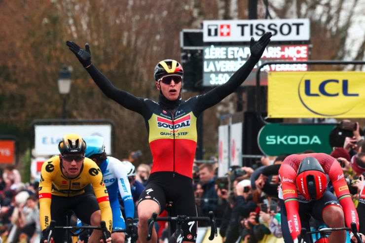 Paris-Nice / 1. Etappe: Merlier siegt zum Auftakt, Pogacar gewinnt sechs Sekunden