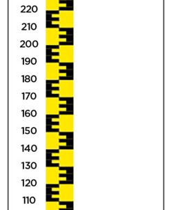 Stand der Alzette in Livingen am 8. März 2023. Der Wasserstand liegt mit rund 40 cm nur knapp über dem Wert für mittleres Niedrigwasser (MNQ) von 31 cm.