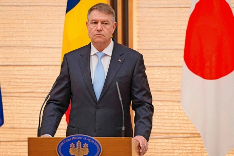 Rum&auml;niens Pr&auml;sident Klaus Johannis hier w&auml;hrend eines Besuchs in Japan