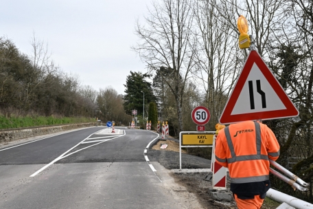 Kayl/Tetingen / Kayler Insel: Neue Verkehrsberuhigung am Ortseingang „in Betrieb“