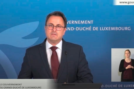 Xavier Bettel bei der Verkündung des Notstandes am 18. März 2020