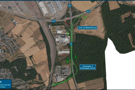 „Ponts et chaussées“ / Wochenende: Baustelle am Bettemburger Kreuz