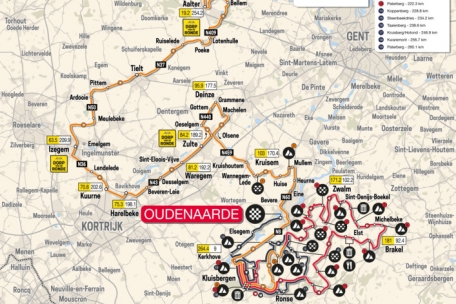 Die Strecke der 107. Flandern-Rundfahrt 