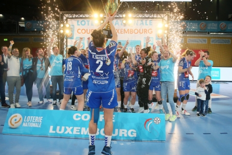 HB Düdelingen / Kim Wirtz und ihrem Team fällt nach dem Pokalsieg ein „Riesenstein vom Herzen“