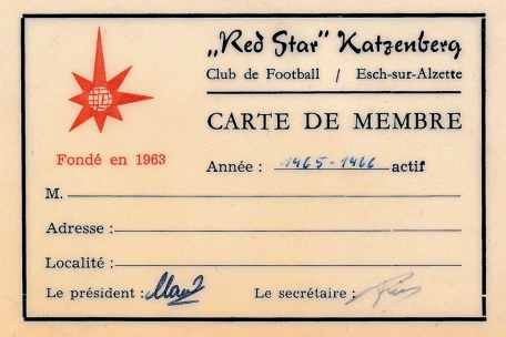 D&rsquo;Memberskaart vum Red Star