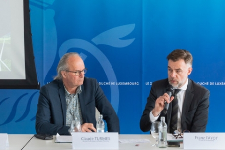 Ren&eacute; Winkin, Claude Turmes, Franz Fayot und Merete Clausen (v.l.n.r.)