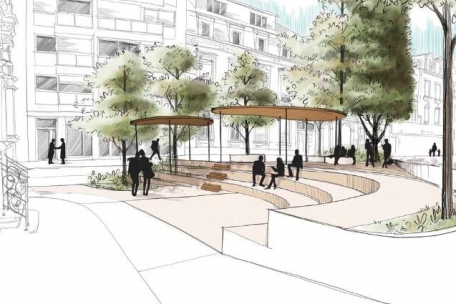 So könnte der Platz vor dem „Pitcher“ aussehen