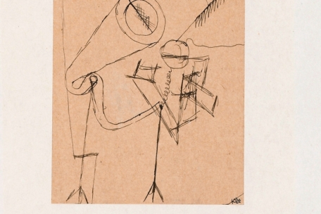 Paul Klee, Apparat für maschinelle Musik, 1921, 223, Feder auf Papier auf Karton, 11,1 / 11,3 x 8,5 cm, Zentrum Paul Klee, Bern