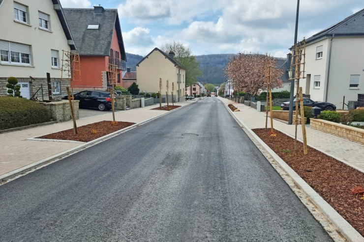 Route de Stegen / Viel befahrene Straße in Schieren ist komplett erneuert