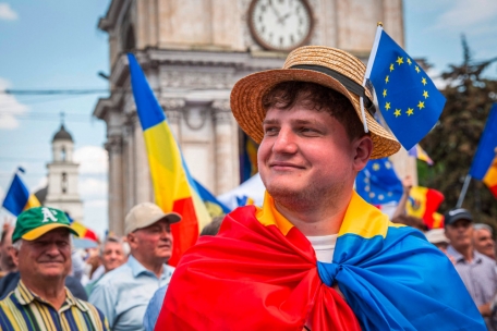 Moldau / „Wollen nicht mehr am Rande Europas stehen“: Zehntausende demonstrieren für EU-Beitritt