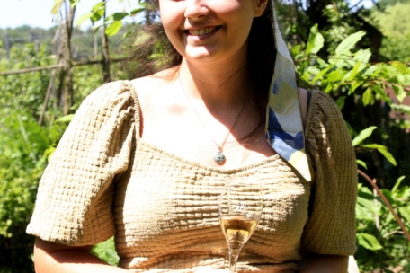 Kristina Vachadze lernt gerade viel N&uuml;tzliches &uuml;ber die Weinkultur in Luxemburg