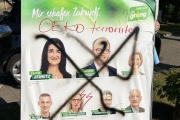 Vandalismus / Tote Katze auf Wahlplakat: Echternacher Grüne erstatten Anzeige