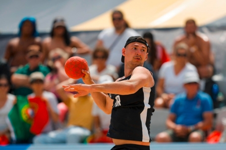 European Games / Käerjengs Torhüter Tomas Van-Zeller kämpft mit Portugal um eine Medaille im Beachhandball