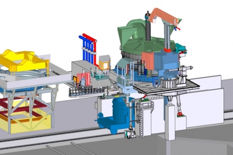 Plan des neuen Elektrolichtbogenofens