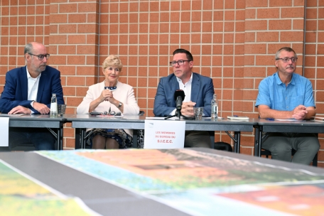 Die Büromitglieder des SICEC (v.l.n.r.). Gilles Baum, Simone Beissel, Tom Jungen und Emile Bohnenberger