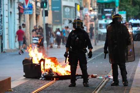 Polizisten in Marseille am 1. Juli