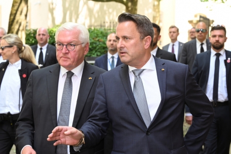 Politische Gespräche führte Frank-Walter Steinmeier unter anderem mit Luxemburgs Premierminister Xavier Bettel