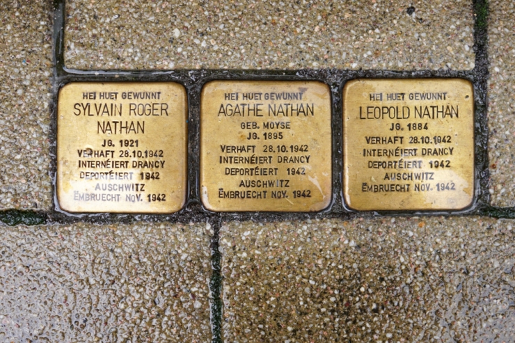 Stolpersteine in Esch (3) / Die Pferdehändler-Familie Nathan aus der rue de la Libération 