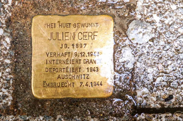 Stolpersteine in Esch (4) / Der Geschäftsinhaber und Resistenzler Julien Cerf