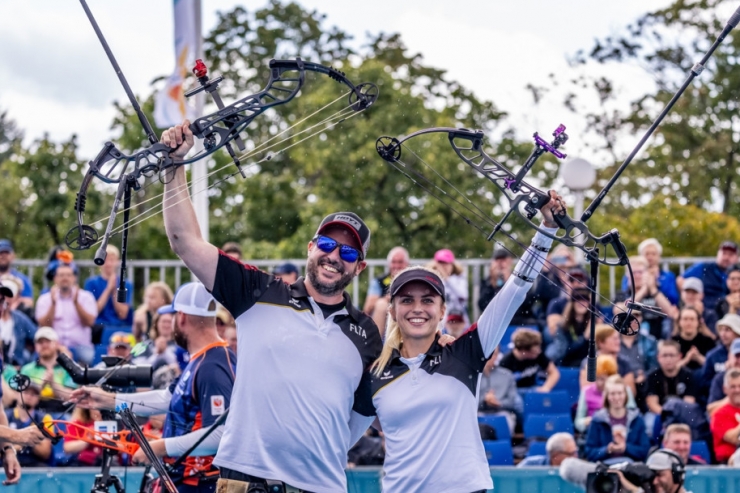 Bogenschießen / Shkolna und Seywert beweisen Nerven aus Stahl und gewinnen WM-Bronze