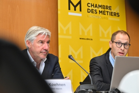 Patrick Koehnen von der „Fédération des artisans“ und Paul Nathan, Vizepräsident der „Chambre des métiers“