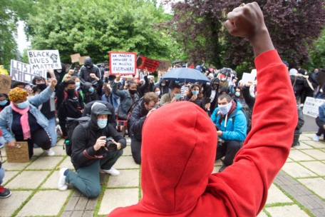 Demonstration vor der US-Botschaft in Luxemburg am 5. Juni 2020