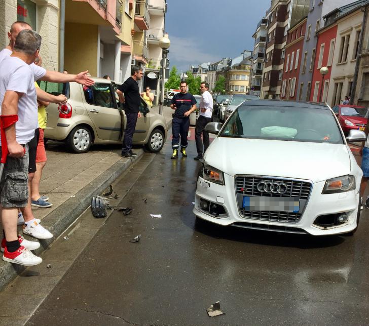 Unfall bei Starkregen