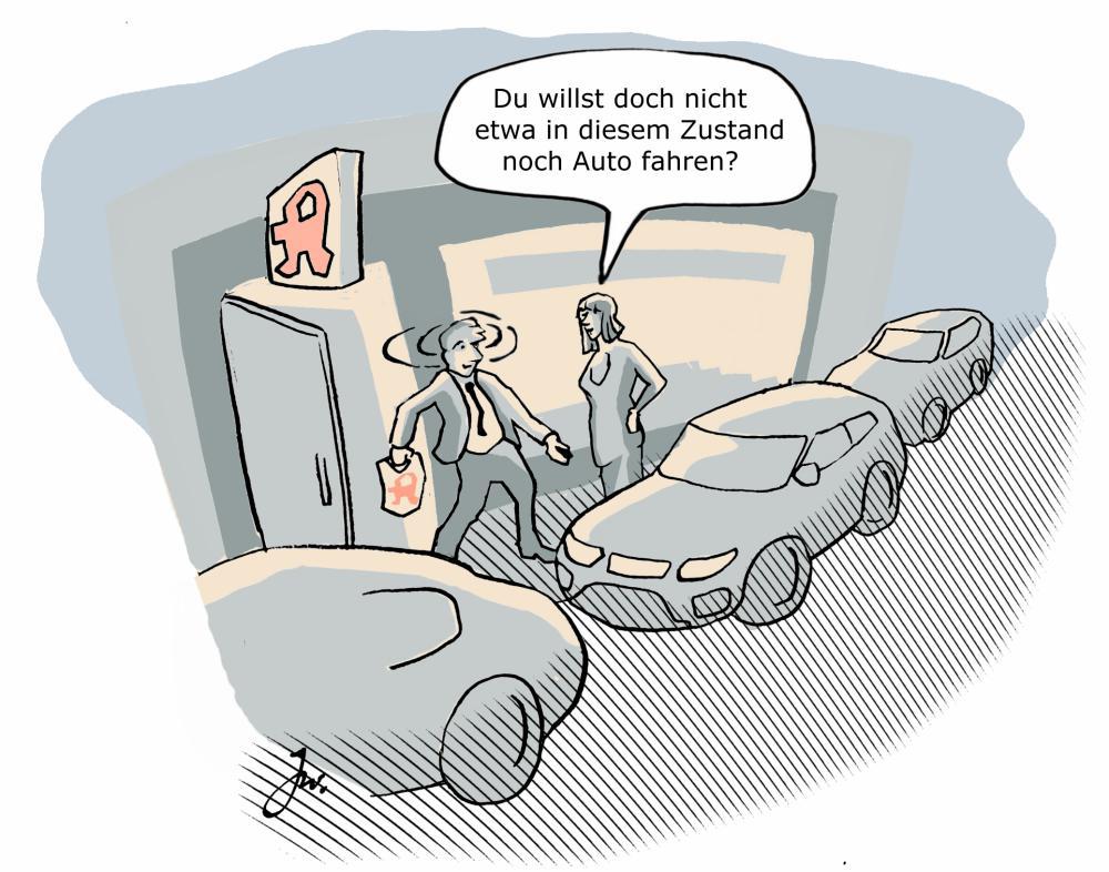 Kein Auto bei Grippe