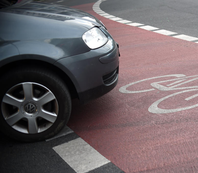 Verstopfte Fahrradwege