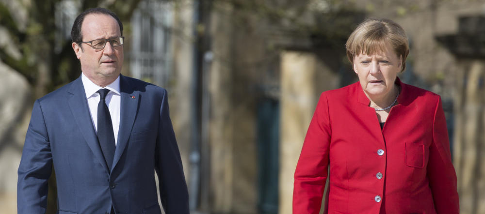 Hollande und Merkel in Metz