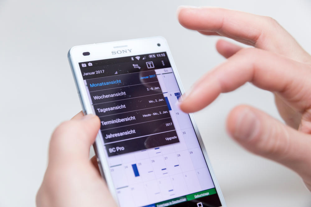 Termine planen auf dem Smartphone